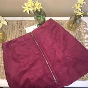H&M brand new pink suede skirt